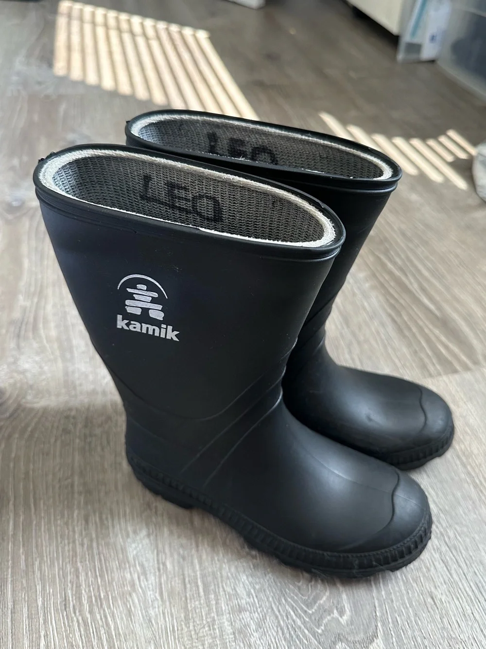 Kamik Kids Black Waterproof Rain Boots
